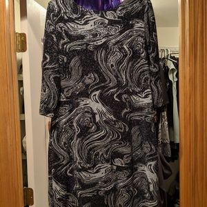 Softworks glittery black silver gown large